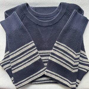 GAP Textured Raglan Crewneck Sweater Men's Navy Blue XS